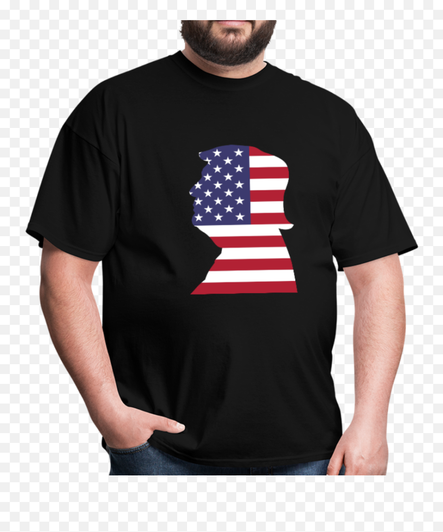Trump Head American Flag Menu0027s T - Shirt American Flag Png,Trump Head Png