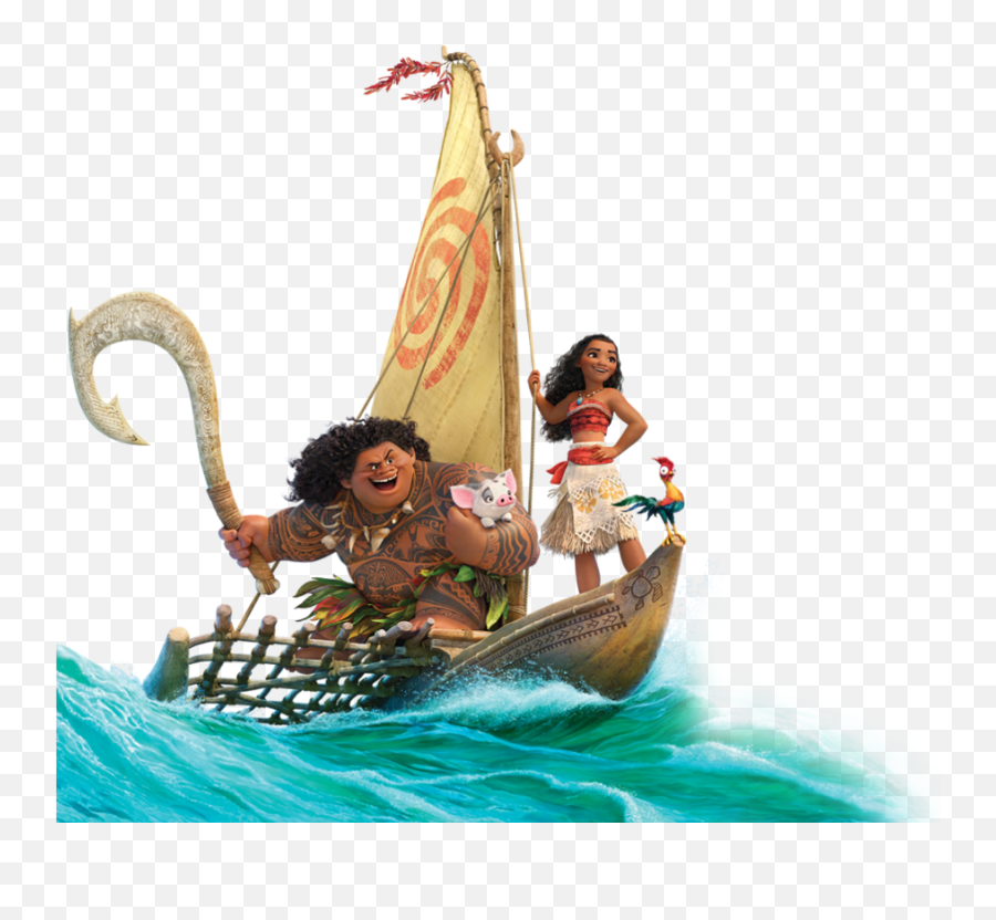 Moana 1oz Silver Proof Coin Png Image - Moana And Maui On Boat,Moana Transparent Background