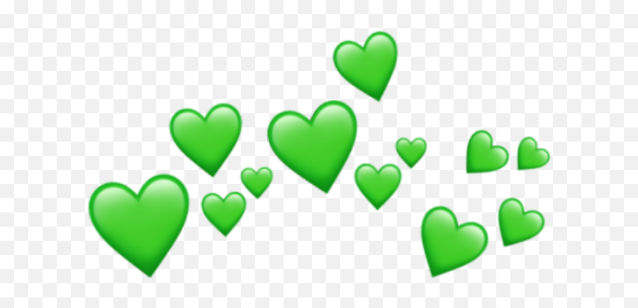 1024 X 5 - Corazones De Whatsapp Png Clipart Full Green Hearts Png,Whatsapp Png