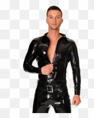Zipper Shirt Long Sleeves - Latex Shirts png