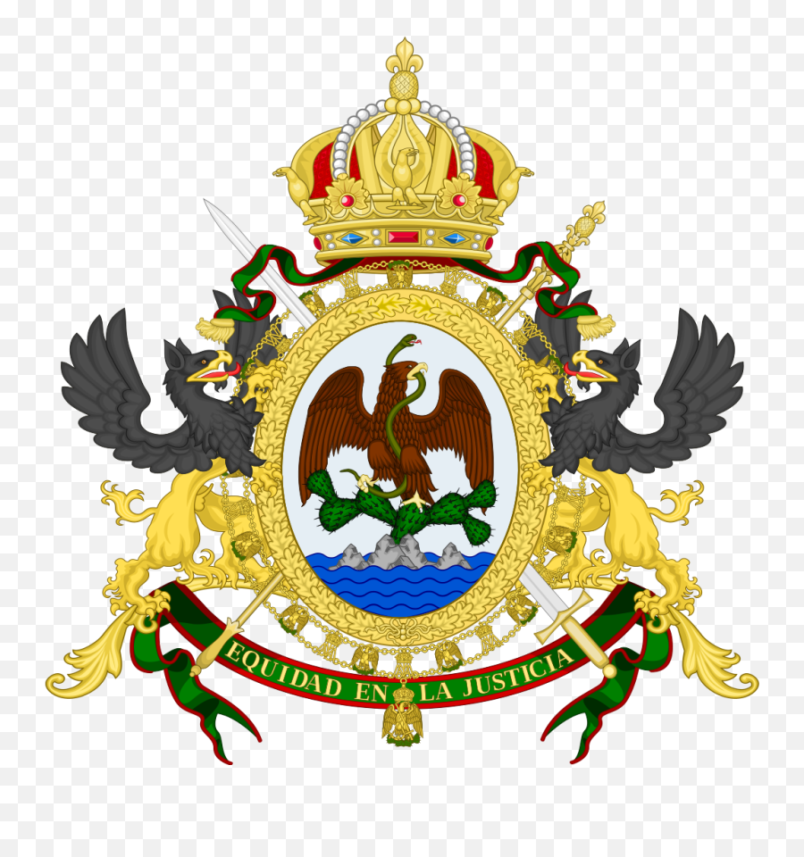 Coat Of Arms Emperor Maximilian Mexico Born As - Second Mexican Empire Coat Of Arms Png,Mexican Eagle Logo
