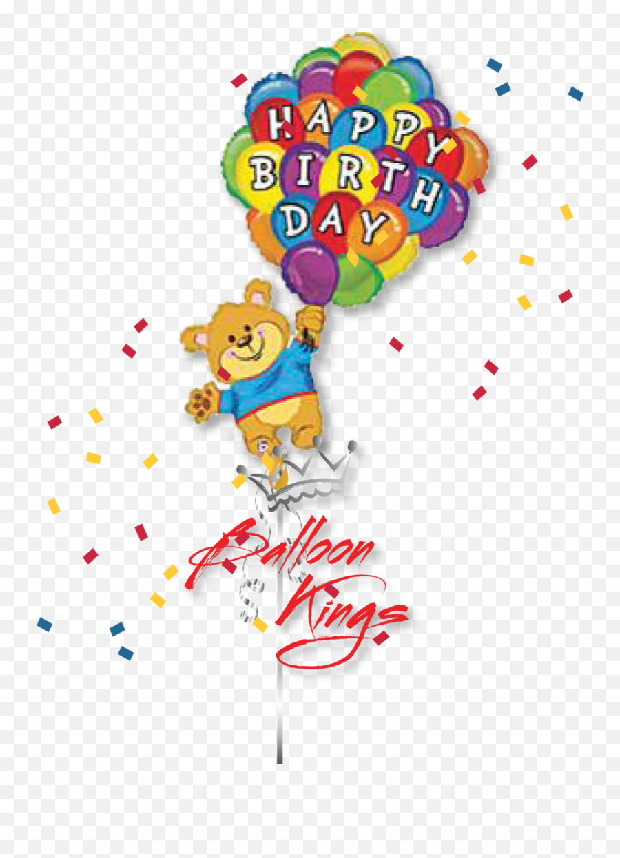 Happy Birthday Teddy Bear D - Happy Birthday Balloons Cartoon Png,Happy  Birthday Logo Png - free transparent png images 