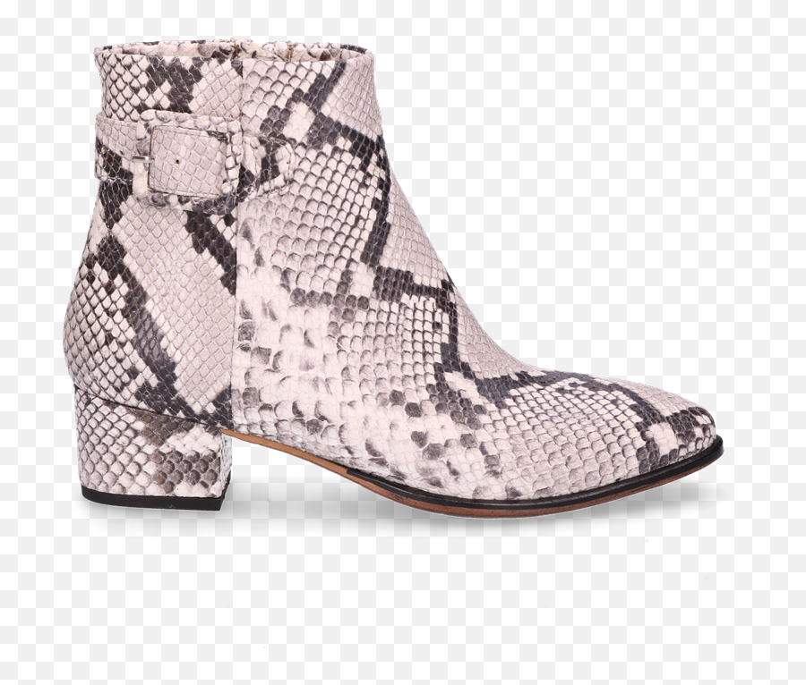 Ankle Boot Snake Print Off White - Round Toe Png,Boot Print Png