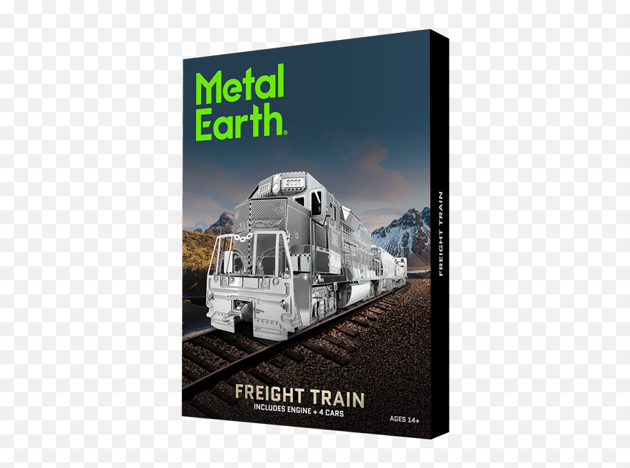 Fascinations Metal Earth Freight Train Set - Metal Earth Iconx Freight Train Gift Box Png,Train Track Png