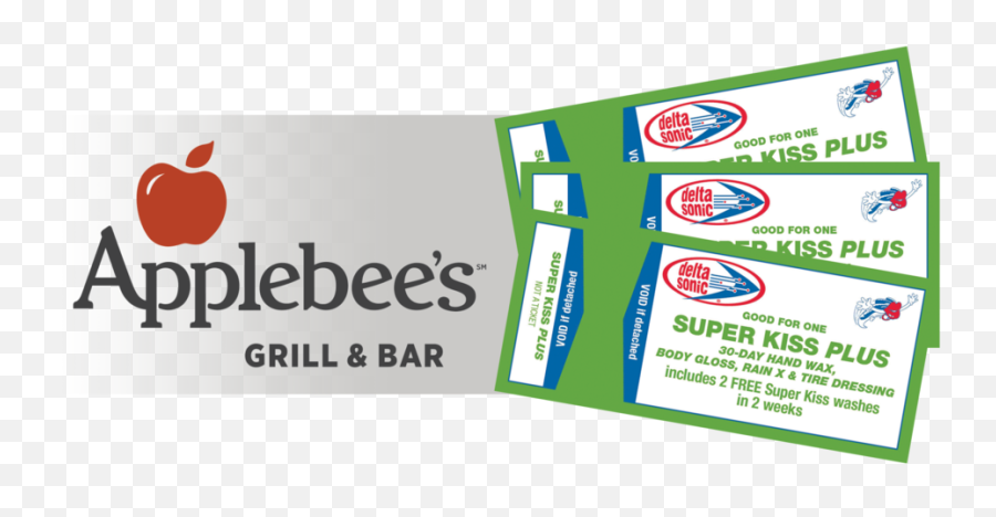 Download 3 Super Kiss Plus Washes And Free Dinner - Applebees Png,Applebees Logo Transparent