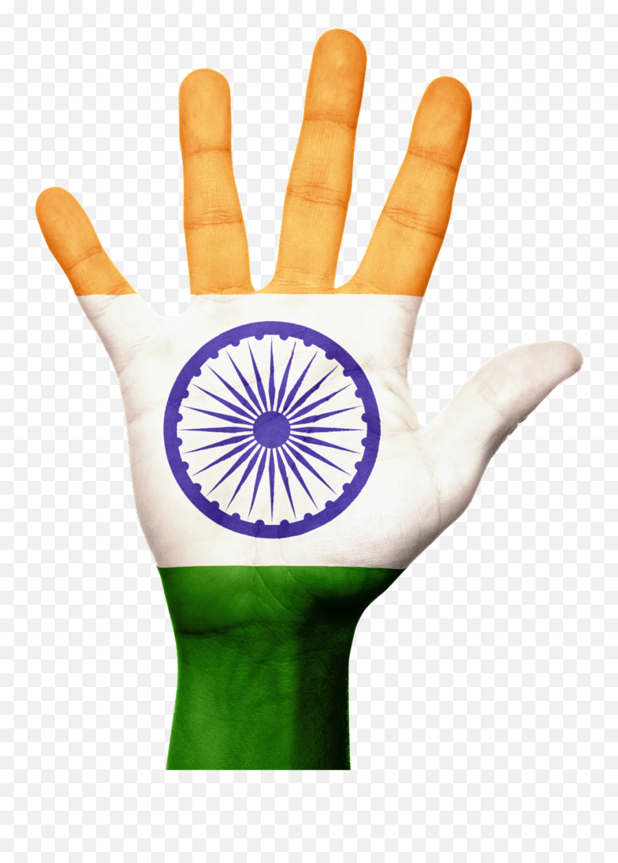 Hand Asian National Png Image Clipart - Indian Flag On Hand,India Flag Png