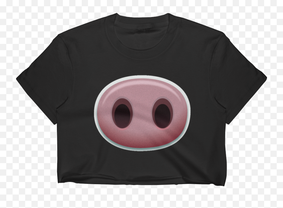 Pig Emoji Png - Emoji Crop Top T Shirt Active Shirt Poze Cu Crop Top,Pig Emoji Png