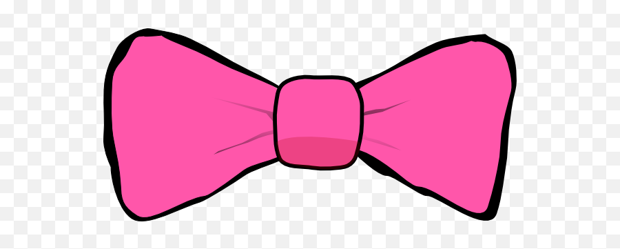 Pink Bow With Black Trim Clip Art - Vector Clip Green Bow Tie Clipart Png,Red Bow Transparent