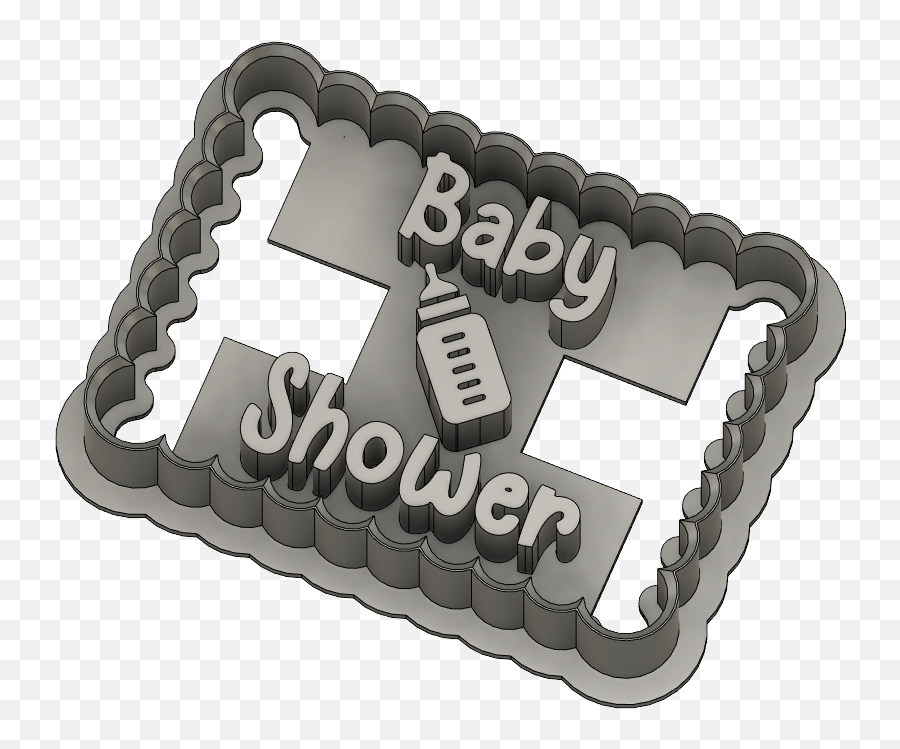Download Stl Files Baby Shower Cookie Cutter Cults - Language Png,Baby Shower Logo