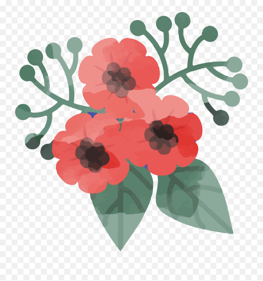 Free Flower Watercolor Png With - Poppy,Transparent Background Flower