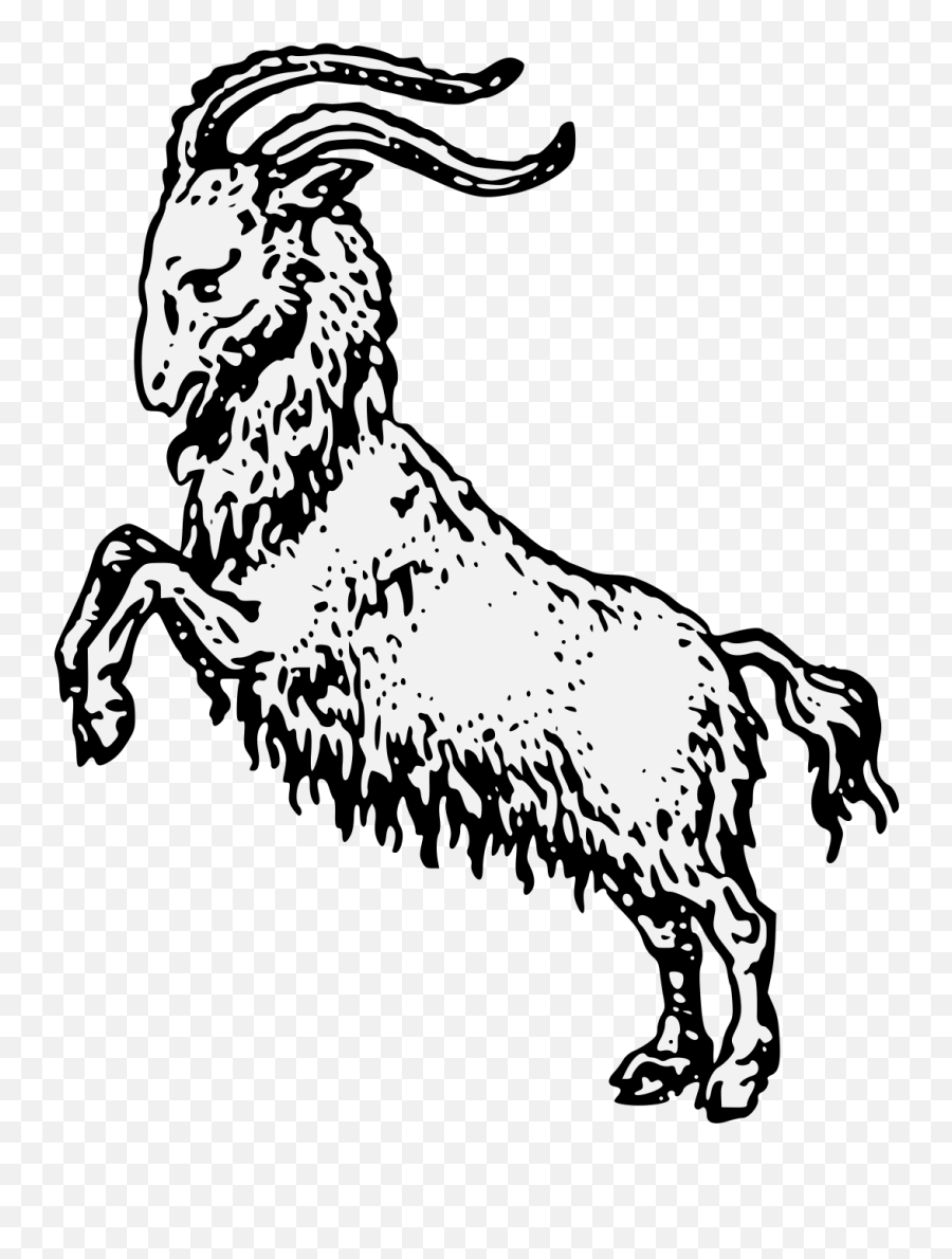 Goat - Traceable Heraldic Art Goat Rampant Heraldry Png,Goats Png