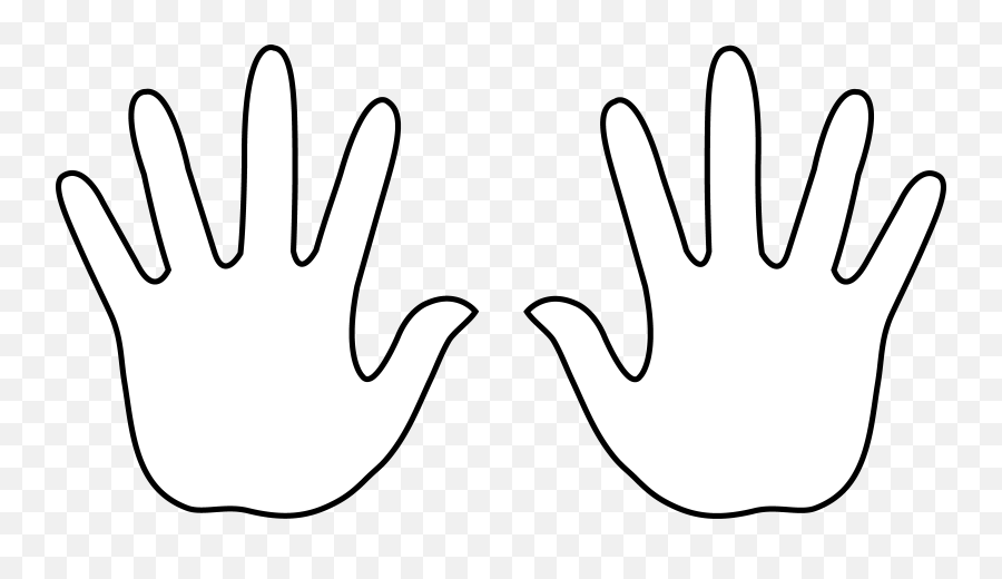 Left And Right Hand Png Transparent Handpng - Hands Clipart Black And White,Clip Png