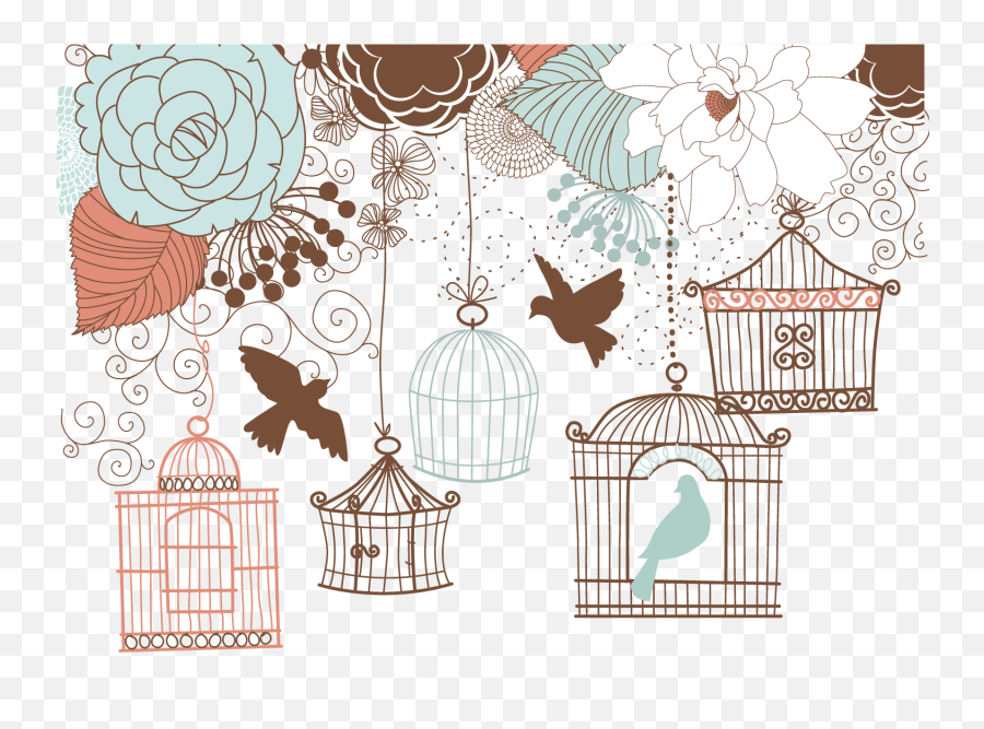 Download And Birdcage Wedding - Wedding Bird Cage Illustration Png,Birdcage Png