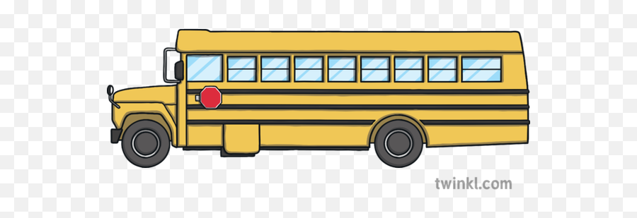 American School Bus No Text Vehicle Transport Education - American School Bus Illustration Png,School Bus Transparent