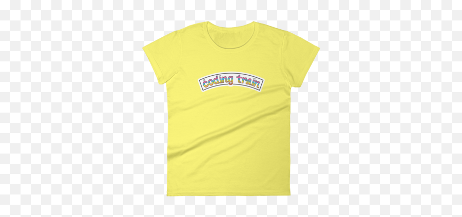 Womenu0027s Spring Yellow - Text Logo The Coding Train Short Sleeve Png,Storenvy Logo