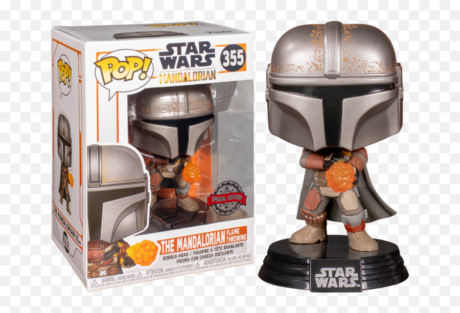 Details About Star Wars The Mandalorian - The Mandalorian With Flame 355 Pop Vinyl Mandalorian Funko Pop With Flame Png,Mandalorian Icon