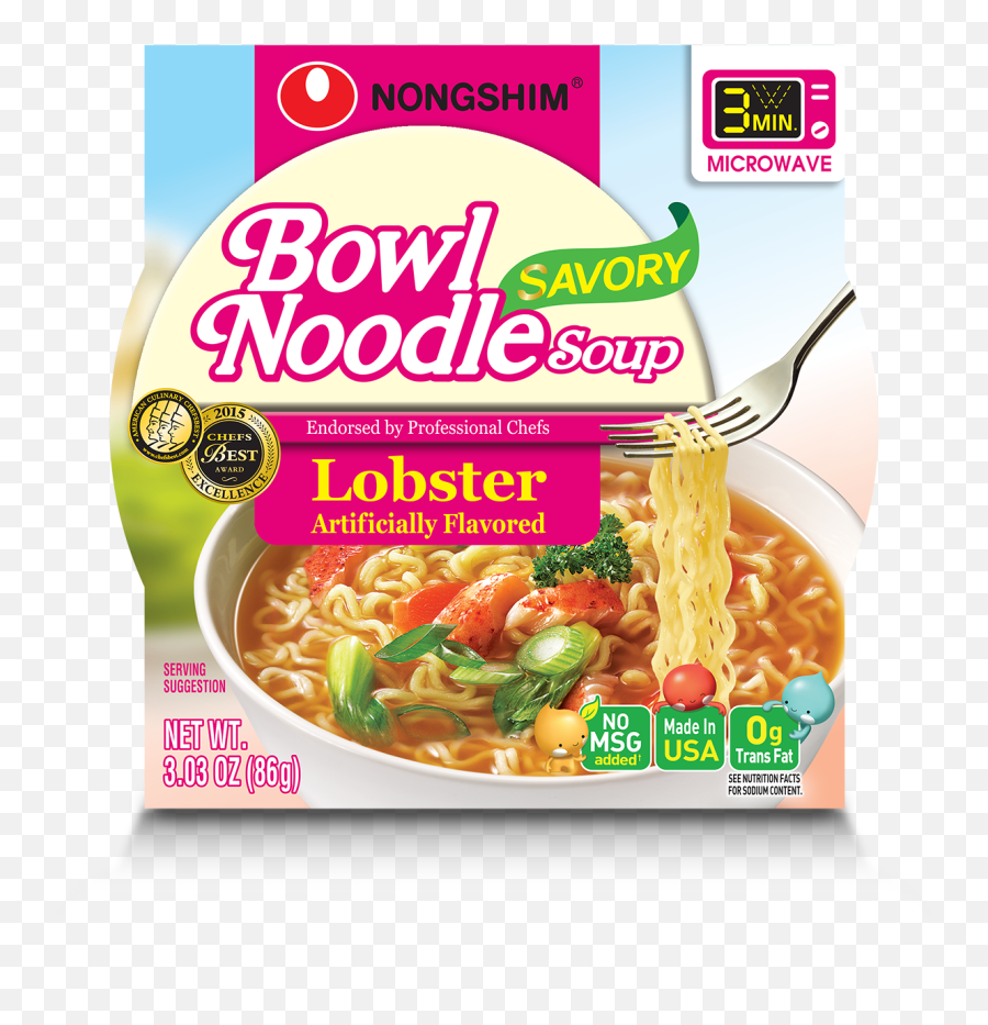 Nongshim Bowl Noodle Savory Lobster - Nongshim Bowl Noodle Soup Lobster Png,Icon Noodles Where To Buy