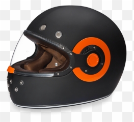 Daytona Retro Helmet - Orange Motorcycle Full Helmets Png,Icon Retro Daytona