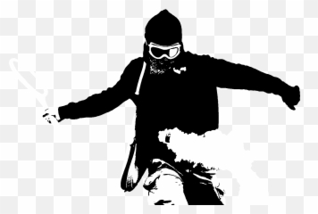 Stencil A Protestor In France Uses Tennis Racket - Deflecting Tear Gas With Tennis Racket Meme png