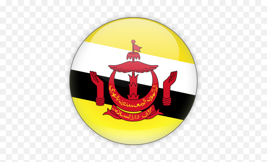 Round Icon Illustration Of Flag Brunei - Brunei Darussalam Flag Icon Png,Uk Flag Png Icon