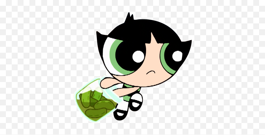 Ppg The Powerpuff Girls Sticker - Ppg The Powerpuff Girls Eating Powerpuff Girls Buttercup Png,Powerpuff Girl Icon