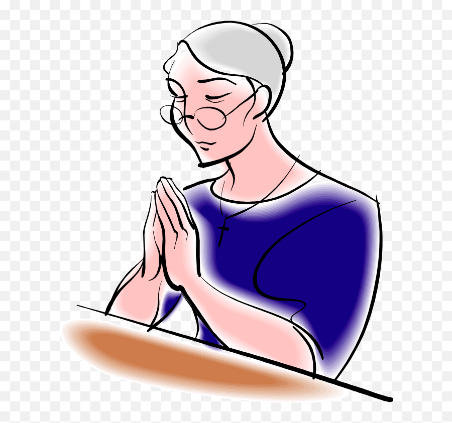 Old Clipart Person Picture 1776025 - Old Woman Praying Clipart Png,Old Person Png