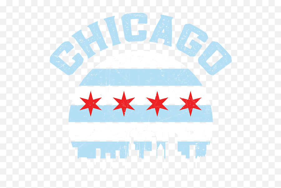 Chicago Skyline Flag Chicagoan Apparel Gift Fleece Blanket - Language Png,Chicago Skyline Icon