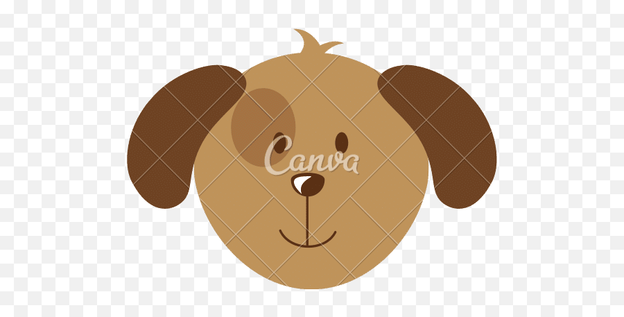 Cute Dog Head Isolated Icon Design - Canva Happy Png,Dog Head Icon