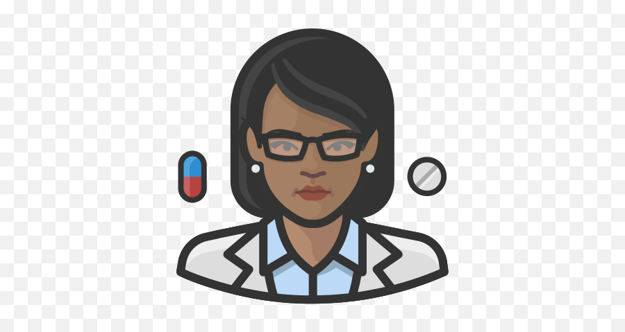 Pharmacist Black Female People Avatar Free Icon - Icon Male Pharmacist Icon Free Png,Black Woman Icon Png