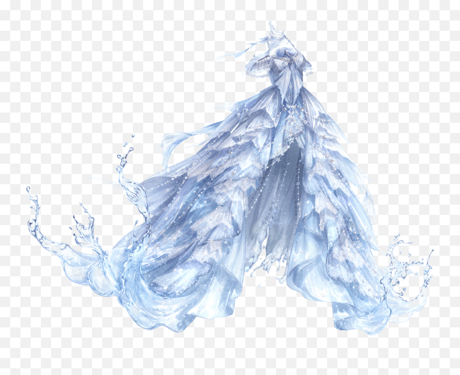 Colorful Water Wave - Drawing Water Dress Highresolution Love Nikki Png,Sea Waves Png