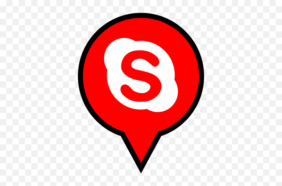 Logo Pin Skype Icon - Skype Icon Png Circle,Skype Logo Png