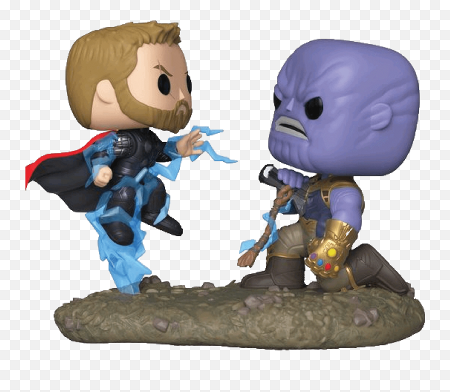 Marvel - Avengers Infinity War Thor Vs Thanos Movie Moment Pop Vinyl 707 Figurine Pop Thor Vs Thanos Png,Avengers Infinity War Png