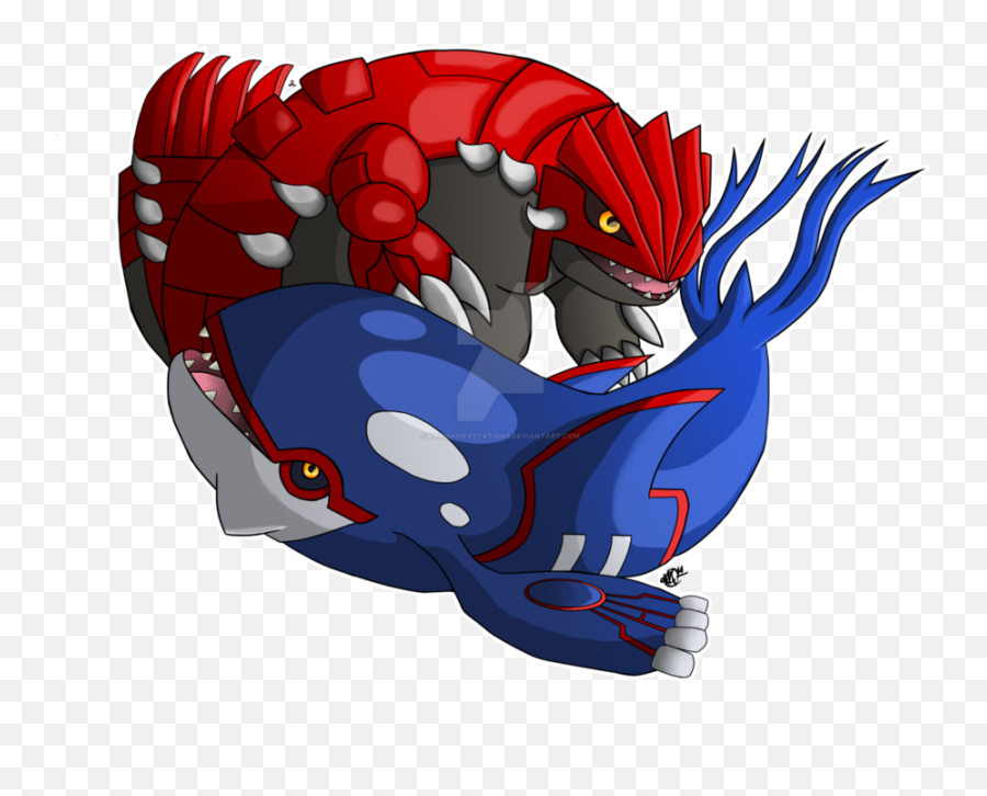 Download Groudon Transparent Kyogre - Kyogre And Groudon Png,Groudon Png