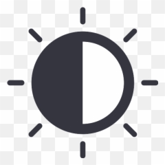 Contrast Bright Png Icon - Transparent Png Download Black Png Light Bulb,Bright Png