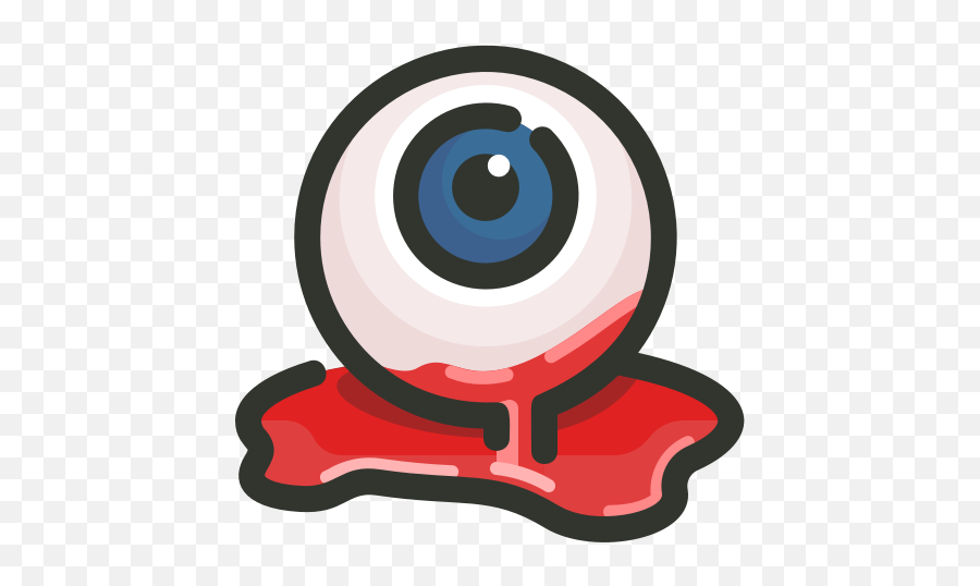 Bloody Eyeball Halloween Scary Icon - Creepy Eyeball With Blood Png,Scary Eyes Png