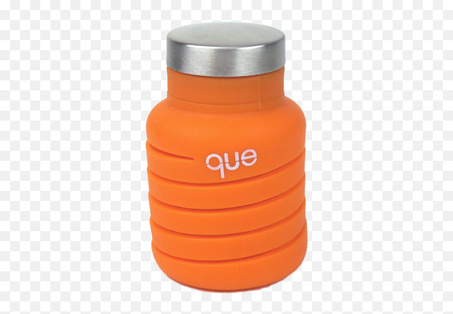 Que Bottle Foldable Water Bottles Sunbeam Orange 12oz - Plastic Png,Plastic Water Bottle Png
