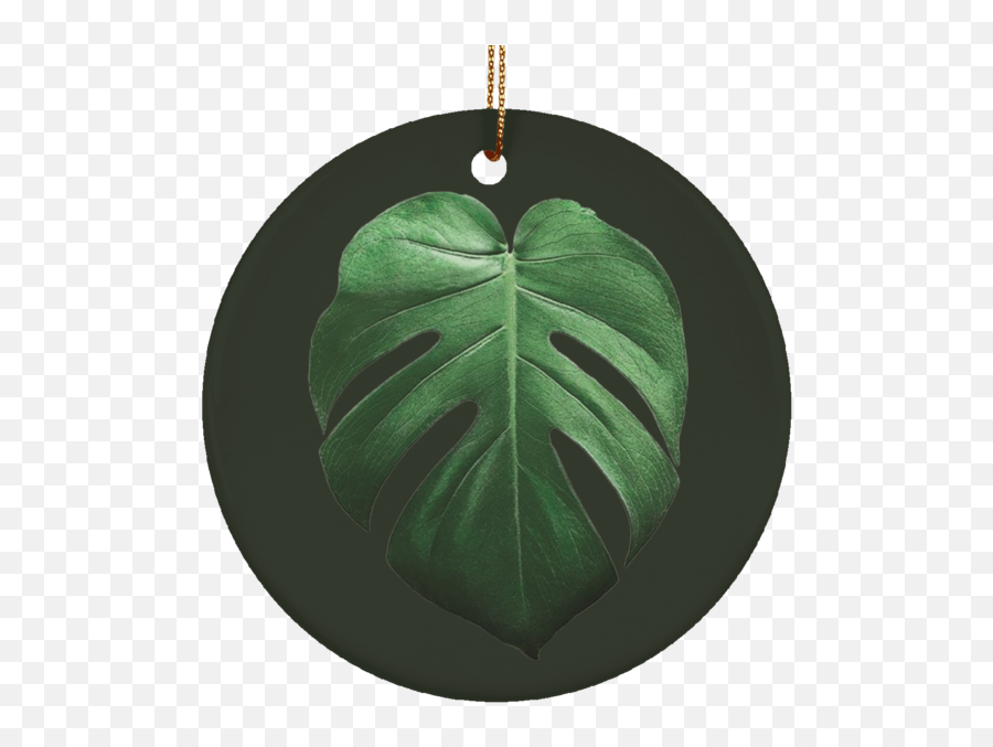 Download Hd Monstera Deliciosa Ceramic Tropical Leaf - Chain Png,Monstera Leaf Png