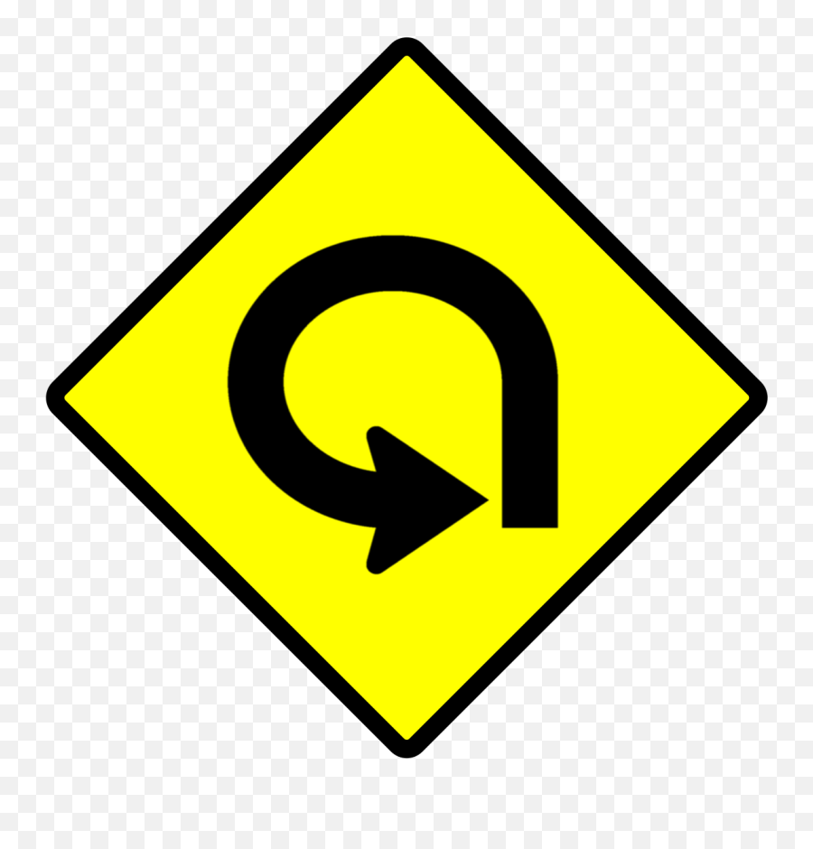 U Turn Traffic Sign Clipart - U Turn Sign Png,Road Sign Png