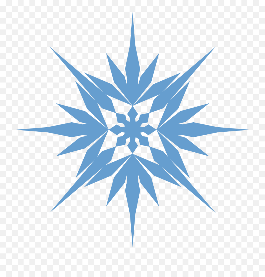 Download Hd Free Cartoon Snowflake Clipart Elsa - Snowflake From Frozen Drawing Png,Free Snowflake Png