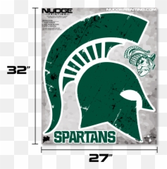 Nudge Printing Spartan Helmet Wall Decal Set - Michigan State Spartans Png,Spartan Helmet Png
