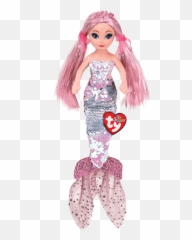 Cora - Sequin Pink Mermaid Ty Cora Mermaid Png,Sequins Png