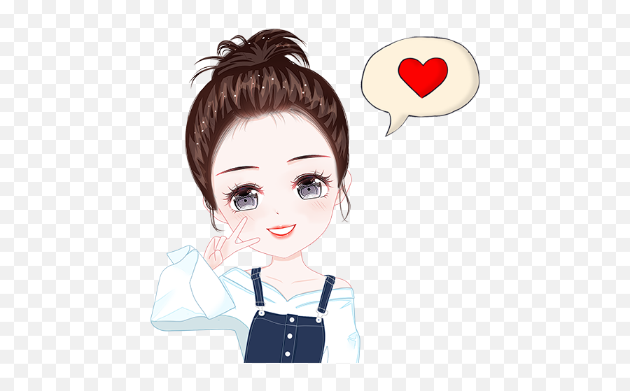Wastickerapps Cute Anime Stickers Amazonin Appstore For - Korean Cute Girl Stickers Png,Cute Anime Transparent