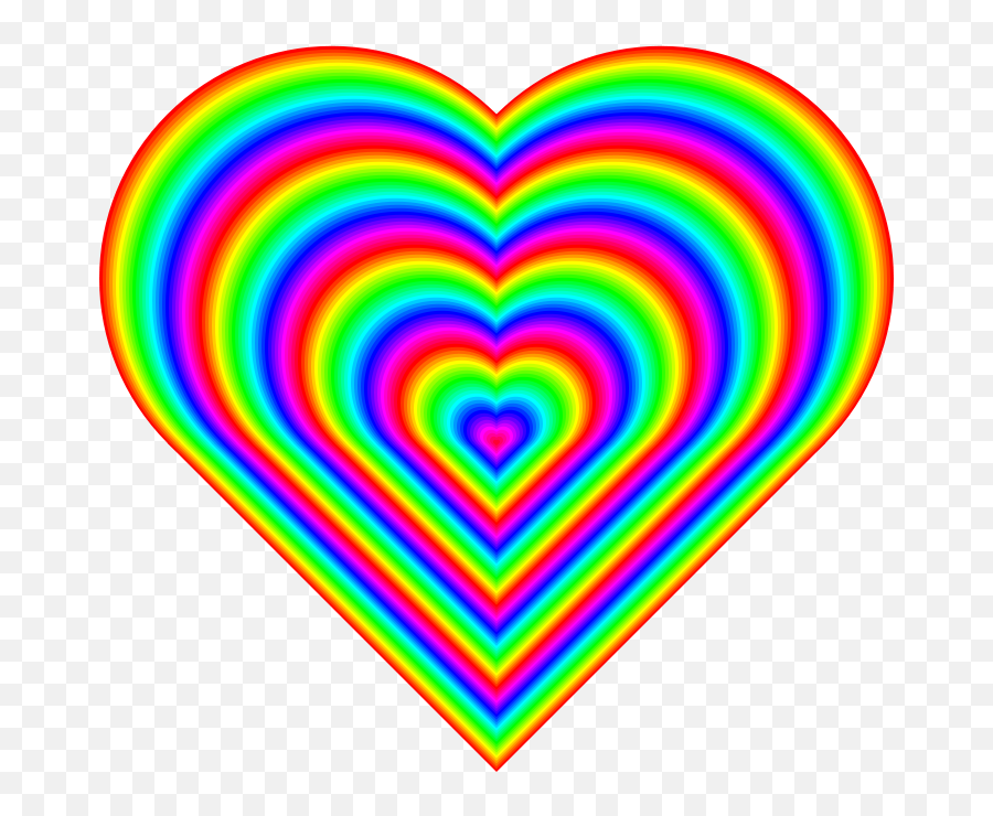 Heart Rainbow Picture - Rainbow Heart Clipart Full Size Rainbow Love Heart Emoji Png,Rainbow Heart Png