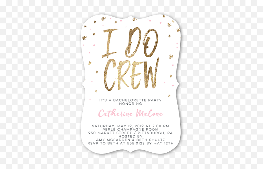 Sparkle Crew 5x7 Stationery Card - For Party Png,Shutterfly Png