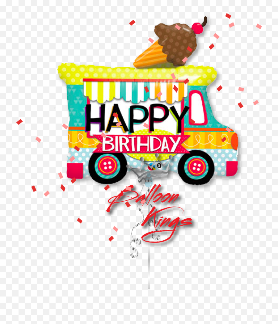 Happy Birthday Ice Cream Truck - Ice Cream Truck Birthday Png,Ice Cream Truck Png