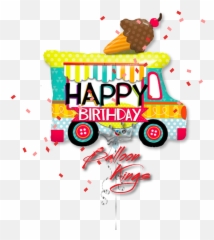 Happy Birthday Ice Cream Truck - Ice Cream Truck Birthday Png,Ice Cream Truck Png
