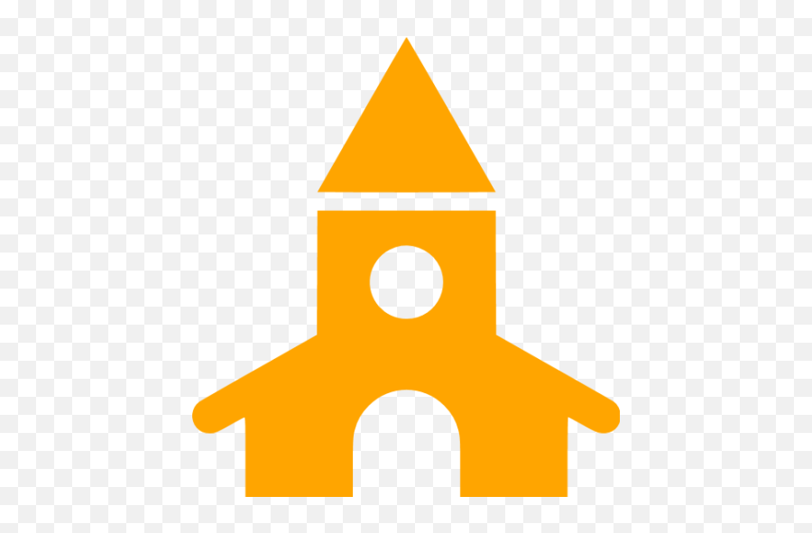 Orange Church Icon - Free Orange Church Icons Church Icon Png Orange,Church Icon Png