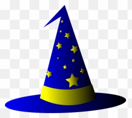 Wizard Hat Sorcerer Magic - Transparent Background Png
