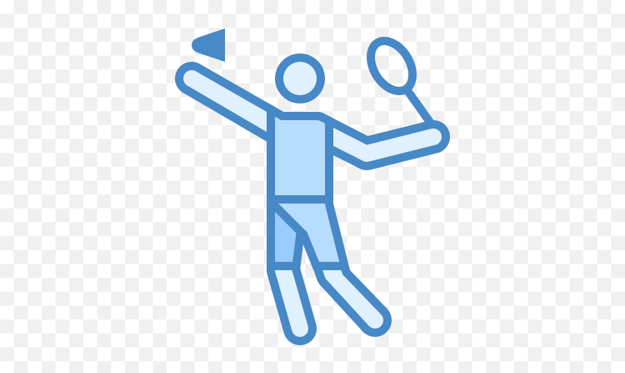 Badminton Player Icon In Blue Ui Style Png 2