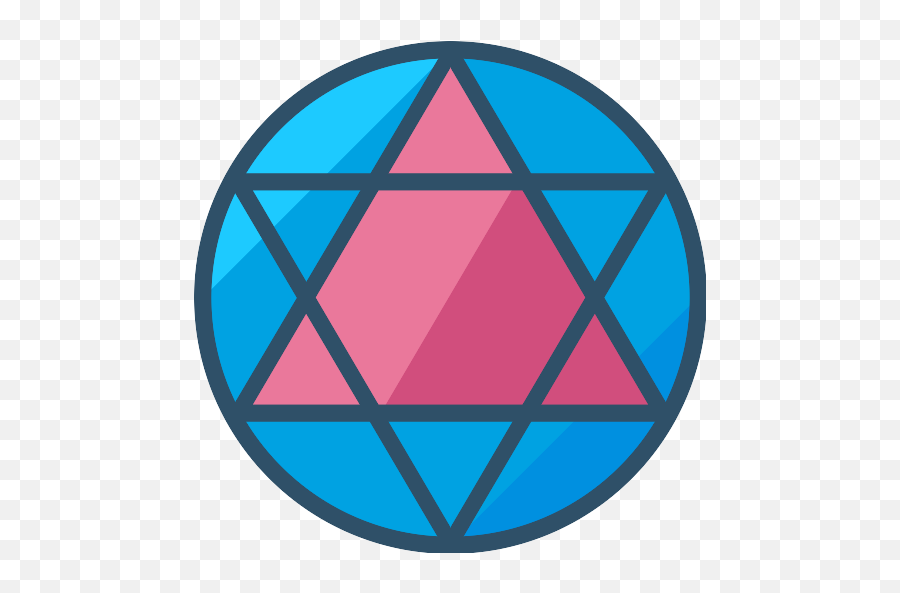 Star Of David Png Icon - Star Pink And Blue,Star Of David Png